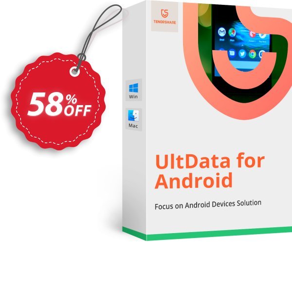 Tenorshare UltData for Android, MAC , Monthly  Coupon, discount Promotion code. Promotion: Offer discount