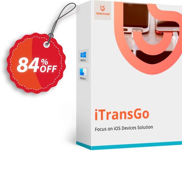 Tenorshare iTransGo, 11-15 Devices Coupon, discount discount. Promotion: coupon code