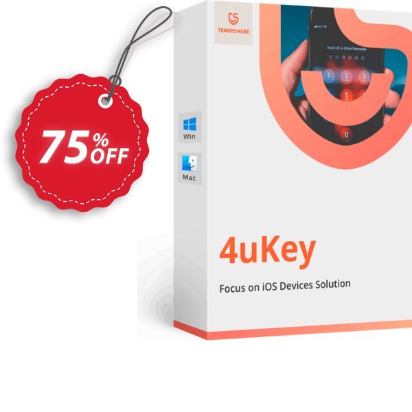 Tenorshare 4uKey Coupon, discount discount. Promotion: coupon code