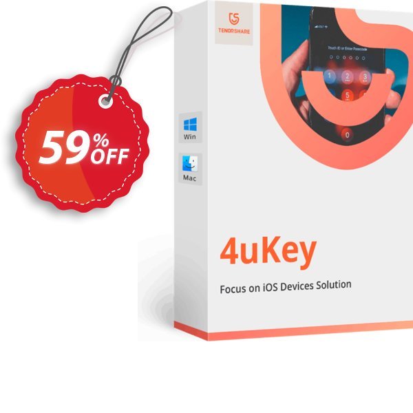 Tenorshare 4uKey, Monthly Plan  Coupon, discount discount. Promotion: coupon code
