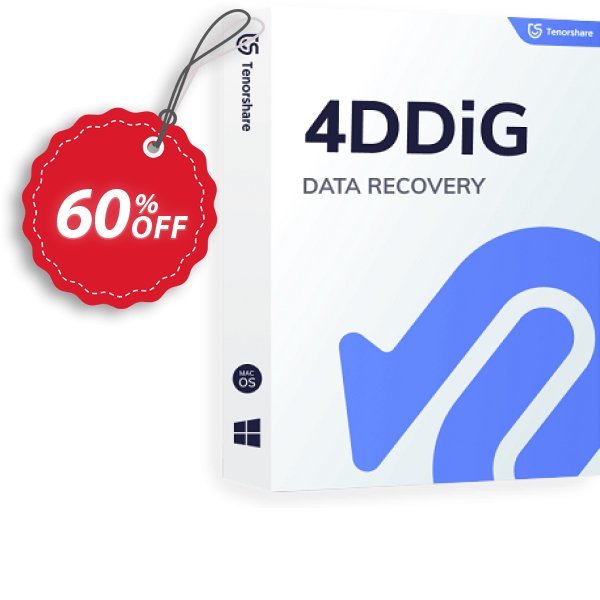 Tenorshare 4DDiG WINDOWS Data Recovery, Lifetime Plan Coupon, discount 60% OFF Tenorshare 4DDiG Windows Data Recovery (Lifetime License), verified. Promotion: Stunning promo code of Tenorshare 4DDiG Windows Data Recovery (Lifetime License), tested & approved