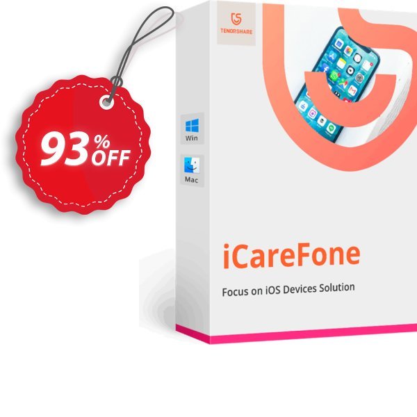 Tenorshare iCareFone, 6-10 PCs Coupon, discount 93% OFF Tenorshare iCareFone (6-10 PCs), verified. Promotion: Stunning promo code of Tenorshare iCareFone (6-10 PCs), tested & approved