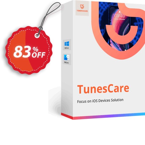 Tenorshare TunesCare Pro, 6-10 PCs  Coupon, discount discount. Promotion: coupon code