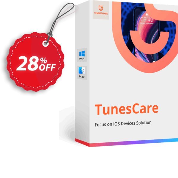 Tenorshare TunesCare Pro, Monthly Plan Coupon, discount discount. Promotion: coupon code