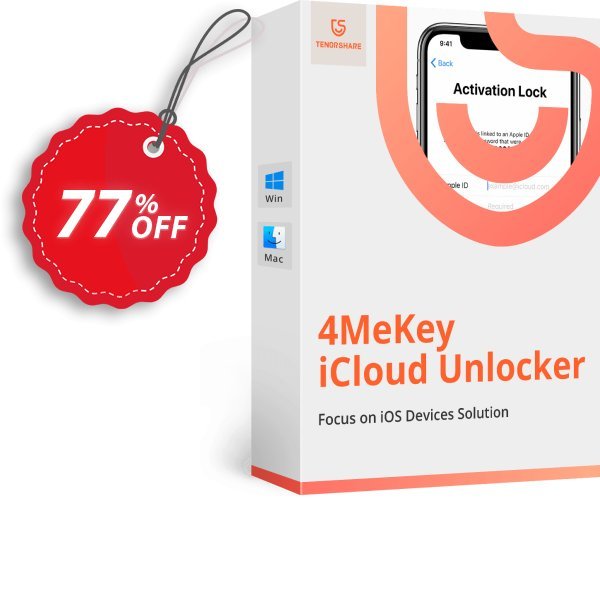 Tenorshare 4MeKey, Yearly Plan  Coupon, discount 77% OFF Tenorshare 4MeKey (1 Year License), verified. Promotion: Stunning promo code of Tenorshare 4MeKey (1 Year License), tested & approved