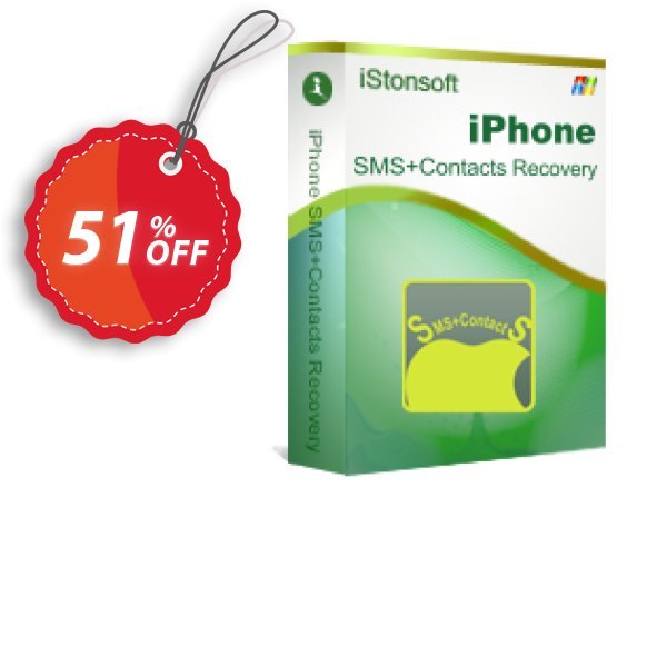 iStonsoft iPhone SMS+Contacts Recovery Coupon, discount 60% off. Promotion: 60% off