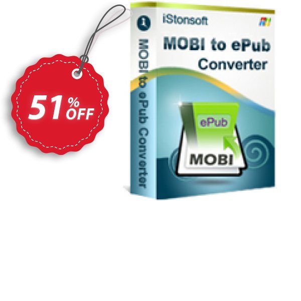 iStonsoft MOBI to ePub Converter Coupon, discount 60% off. Promotion: 