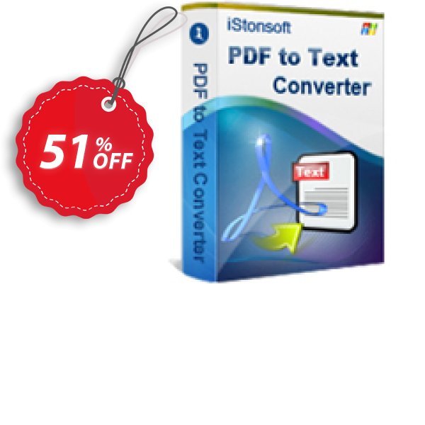 iStonsoft PDF to Text Converter Coupon, discount 60% off. Promotion: