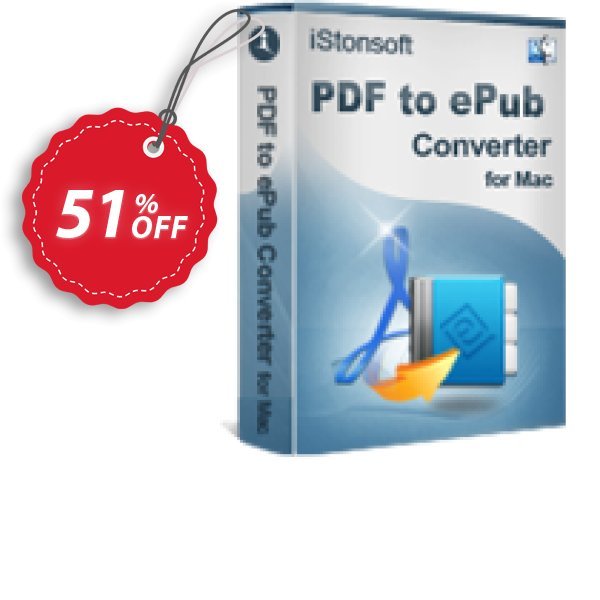 iStonsoft PDF to ePub Converter for MAC Coupon, discount 60% off. Promotion: 