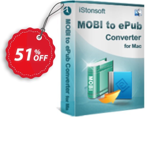 iStonsoft MOBI to ePub Converter for MAC Coupon, discount 60% off. Promotion: 