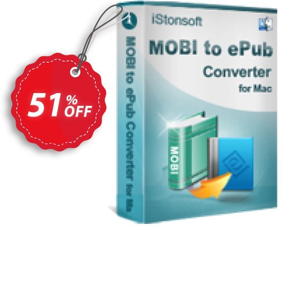 iStonsoft MOBI to ePub Converter for MAC Coupon, discount 60% off. Promotion: