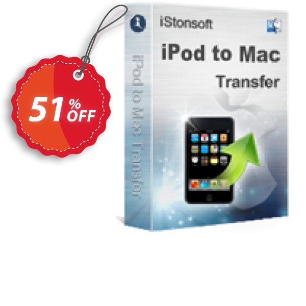 iStonsoft iPod to MAC Transfer Coupon, discount 60% off. Promotion: