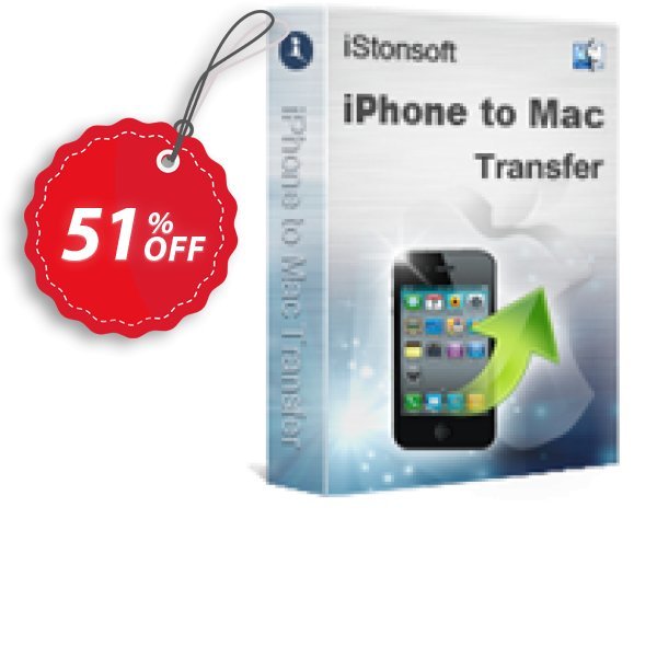iStonsoft iPhone to MAC Transfer Coupon, discount 60% off. Promotion: