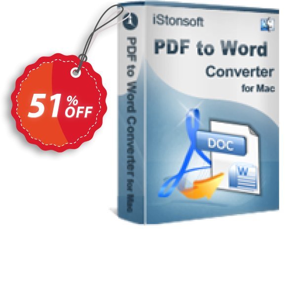iStonsoft PDF to Word Converter for MAC Coupon, discount 60% off. Promotion: 
