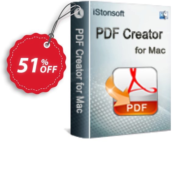 iStonsoft PDF Creator for MAC Coupon, discount 60% off. Promotion: 