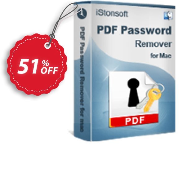 iStonsoft PDF Password Remover for MAC Coupon, discount 60% off. Promotion: 