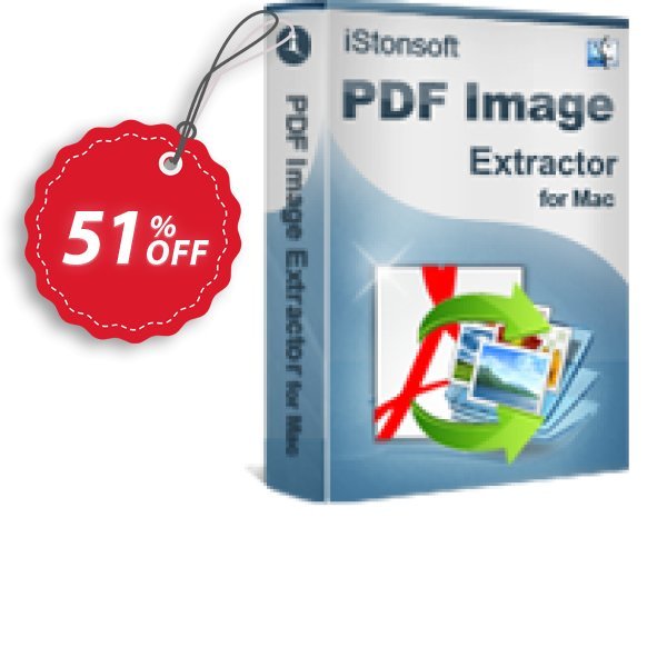 iStonsoft PDF Image Extractor for MAC Coupon, discount 60% off. Promotion: