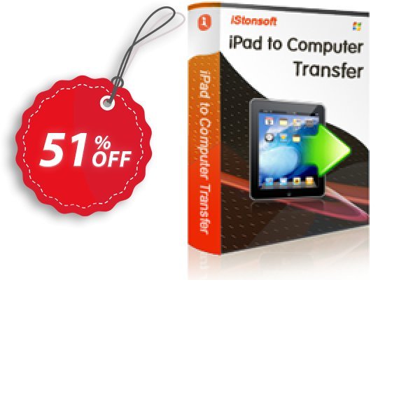 iStonsoft iPad to Computer Transfer Coupon, discount 60% off. Promotion: 