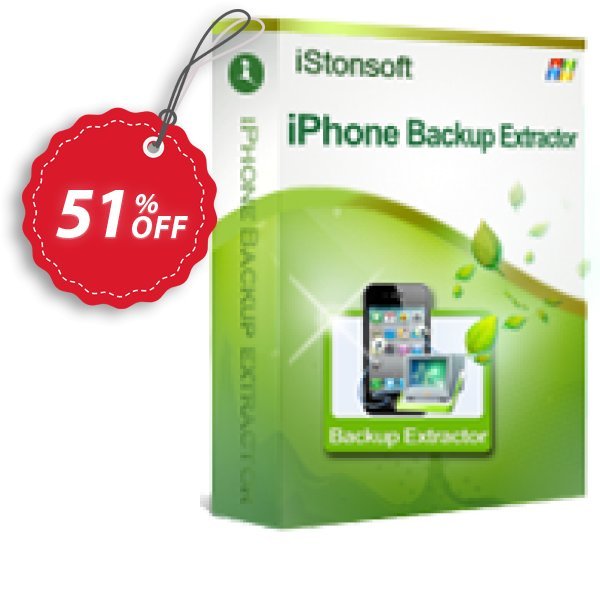 iStonsoft iPhone Backup Extractor Coupon, discount 60% off. Promotion: 