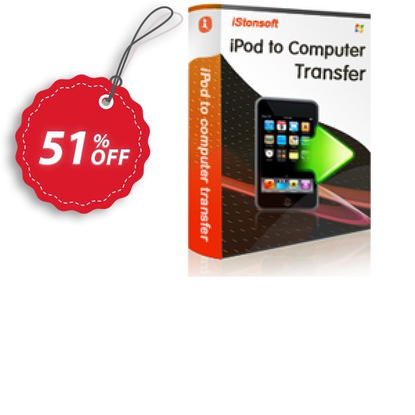 iStonsoft iPod to Computer Transfer Coupon, discount 60% off. Promotion: 