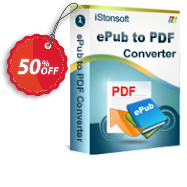 iStonsoft ePub to PDF Converter Coupon, discount 60% off. Promotion: 