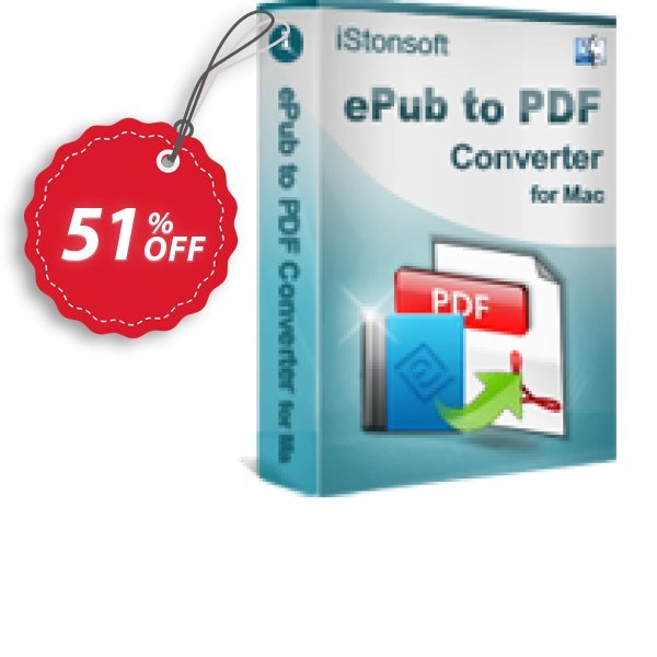 iStonsoft ePub to PDF Converter for MAC Coupon, discount 60% off. Promotion: 