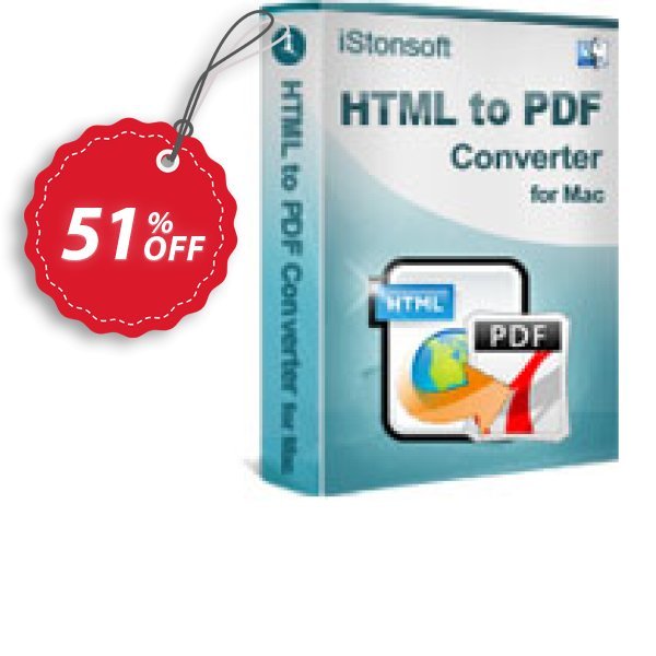 iStonsoft HTML to PDF Converter for MAC Coupon, discount 60% off. Promotion: 