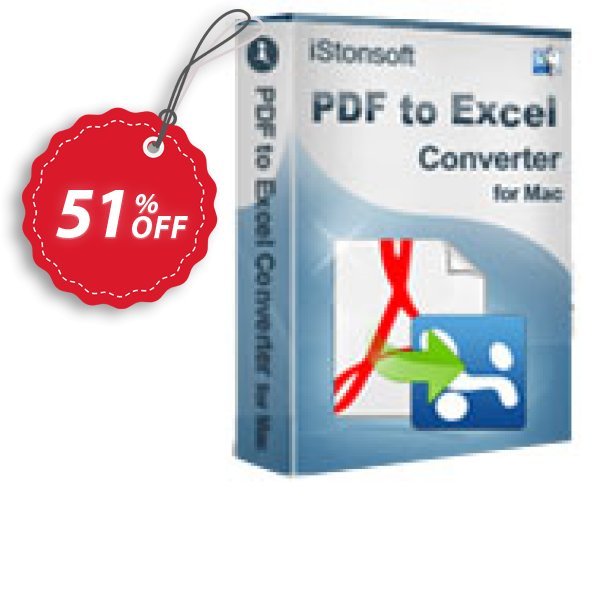 iStonsoft PDF to Excel Converter for MAC Coupon, discount 60% off. Promotion: