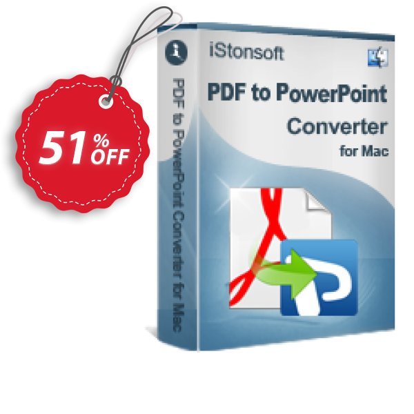 iStonsoft PDF to PowerPoint Converter for MAC Coupon, discount 60% off. Promotion: 