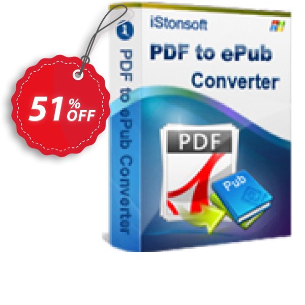 iStonsoft PDF to ePub Converter Coupon, discount 60% off. Promotion:
