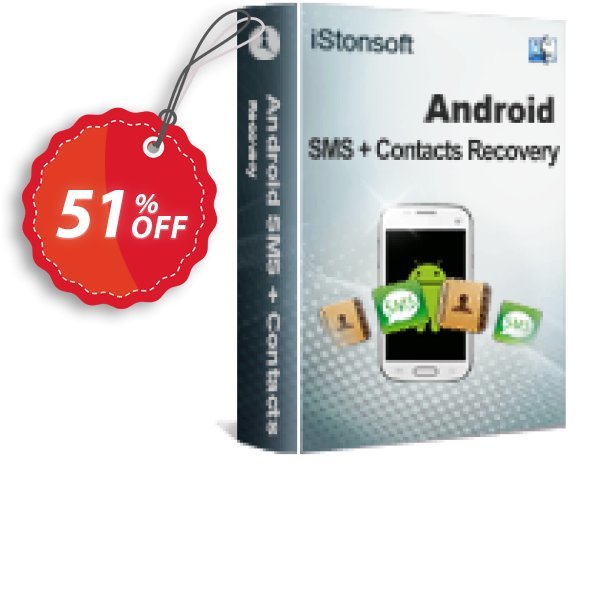 iStonsoft Android SMS+Contacts Recovery, MAC Version Coupon, discount 60% off. Promotion:
