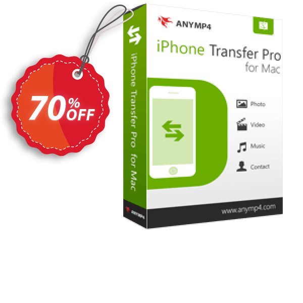 AnyMP4 iPhone Transfer Pro for MAC Lifetime Plan Coupon, discount AnyMP4 coupon (33555). Promotion: 50% AnyMP4 promotion