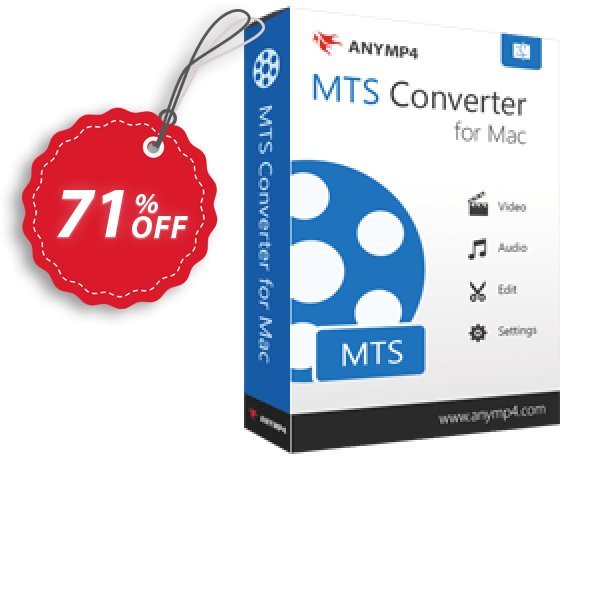 AnyMP4 MTS Converter for MAC Coupon, discount AnyMP4 coupon (33555). Promotion: 