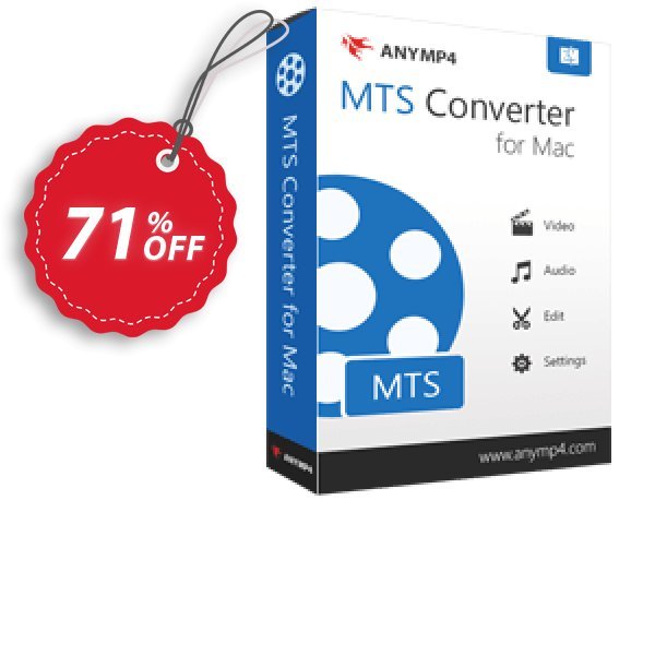 AnyMP4 MTS Converter for MAC Coupon, discount AnyMP4 coupon (33555). Promotion: