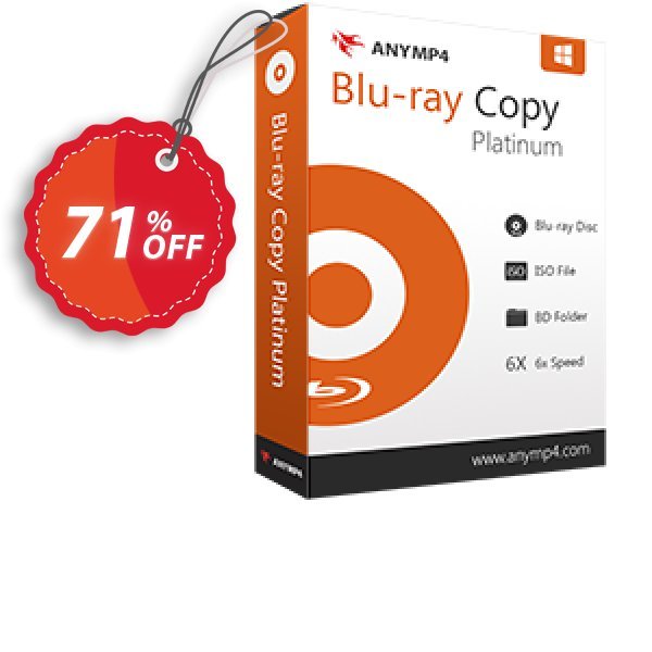 AnyMP4 Blu-ray Copy Platinum - Lifetime Coupon, discount AnyMP4 coupon (33555). Promotion: 