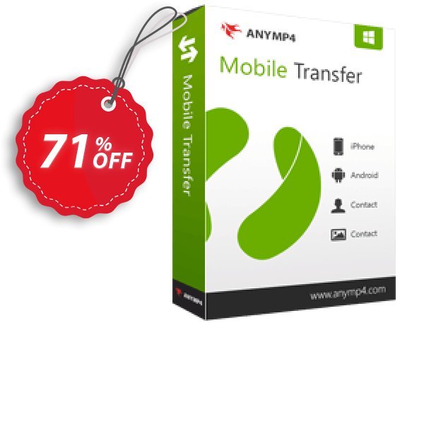 AnyMP4 Mobile Transfer Lifetime Coupon, discount AnyMP4 coupon (33555). Promotion: 50% AnyMP4