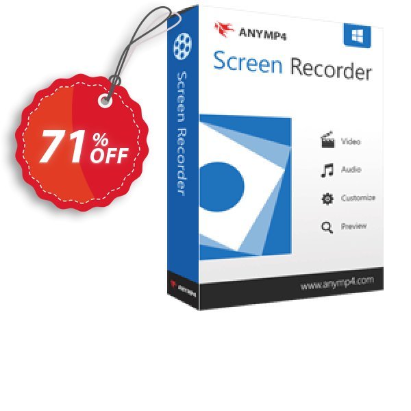 AnyMP4 Screen Recorder Lifetime Coupon, discount AnyMP4 coupon (33555). Promotion: 50% AnyMP4 promotion