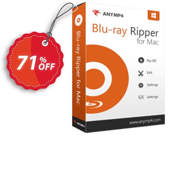 AnyMP4 Blu-ray Ripper for MAC Coupon, discount AnyMP4 coupon (33555). Promotion: