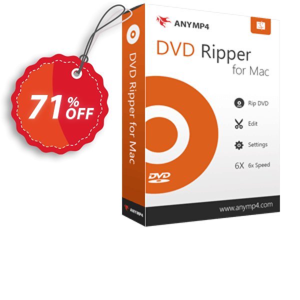 AnyMP4 DVD Ripper for MAC Coupon, discount AnyMP4 DVD Ripper for Mac staggering sales code 2024. Promotion: 