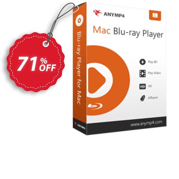 AnyMP4 MAC Blu-ray Player, Yearly  Coupon, discount AnyMP4 coupon (33555). Promotion: 