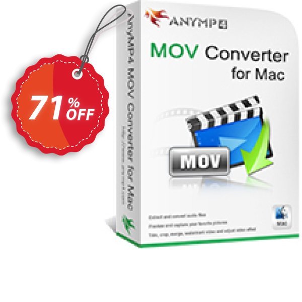 AnyMP4 MOV Converter for MAC Lifetime Plan Coupon, discount AnyMP4 coupon (33555). Promotion: 50% AnyMP4 promotion