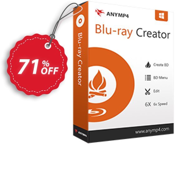 AnyMP4 Blu-ray Creator Coupon, discount AnyMP4 Blu-ray Creator awful offer code 2024. Promotion: 