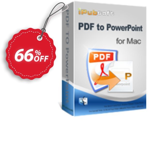 iPubsoft PDF to PowerPoint Converter for MAC Coupon, discount 65% disocunt. Promotion: 