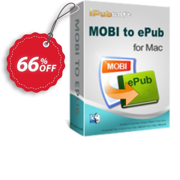 iPubsoft MOBI to ePub Converter for MAC Coupon, discount 65% disocunt. Promotion: 