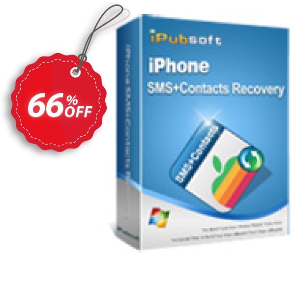 iPubsoft iPhone SMS+Contacts Recovery Coupon, discount 65% disocunt. Promotion: 