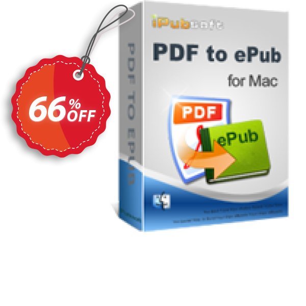 iPubsoft PDF to ePub Converter for MAC Coupon, discount 65% disocunt. Promotion: 