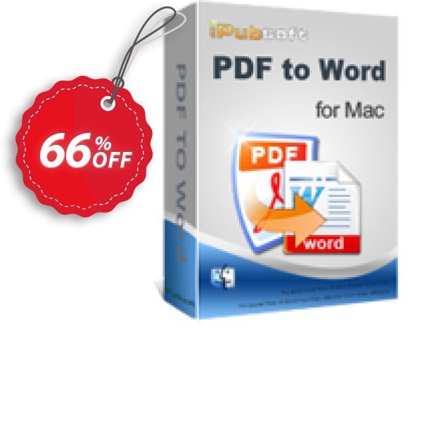 iPubsoft PDF to Word Converter for MAC Coupon, discount 65% disocunt. Promotion: 