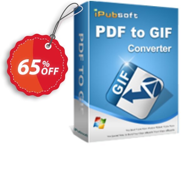 iPubsoft PDF to GIF Converter Coupon, discount 65% disocunt. Promotion: 