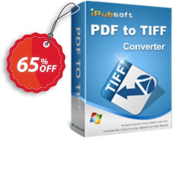 iPubsoft PDF to TIFF Converter Coupon, discount 65% disocunt. Promotion: 