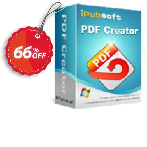 iPubsoft PDF Creator Coupon, discount 65% disocunt. Promotion: